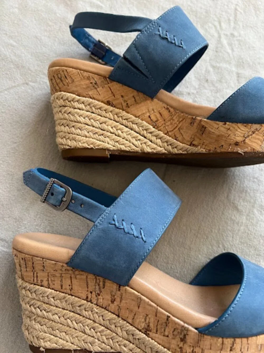 Ugg Australia Blue Elena Espadrille Wedge Sandals Size 7
